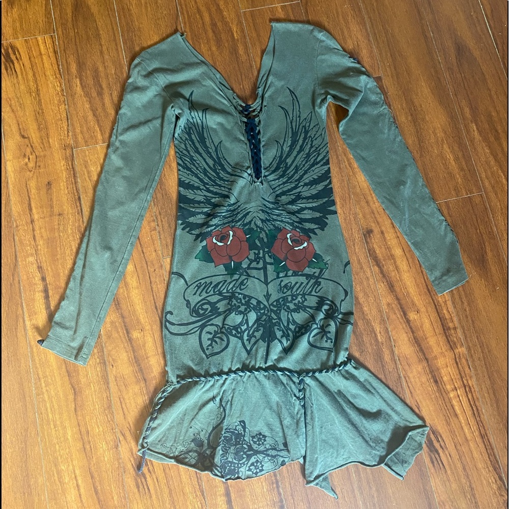 Funky Italian Shirt/Dress (Gently Used) S/M